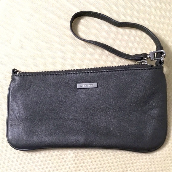 Danier Handbags - Danier Leather Wristlet in Pewter